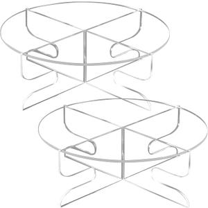 Tanlade 11.8 Inch 2 Pcs Acrylic Cupcake Stand Cake Stand 1 Tier Round Cake Holder for Party Reusable Cake Pedestal Stand for Parties Bakery Display Serving Tray Plastic Dessert Tower for Wedding Party