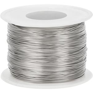 BENECREAT 24 Gauge 524FT 304 Stainless Steel Binding Wire for Jewelry Making, Strapping, Sculpture Frame, Cleaning Brushes Making and Other Crafts Project, 0.5mm - Single Strand, Lightgray