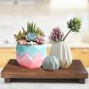 kulusion Walnut Wooden Pedestal Stand, Farmhouse Wood Tray for Kitchen Bathroom Counter Decor, Rustic Display Riser for Soap,Bottle,Plant Etc (Large & 12 x 7 x 1.57'')