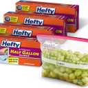 Hefty Slider Calendar Storage Bags, Half Gallon Size, 32 Count (Pack of 4), 128 Total