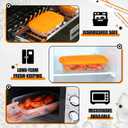 Qinyoung 18 Pcs 33 Oz/ 4 Cups Plastic Food Storage Containers with Lids Portion Box Sets with Cover Stackable Plastic Containers with Lids Microwave Freezer Dishwasher Safe (Orange)