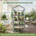 4 Tier Mini Greenhouse - Portable Greenhouse with Rust-Resistant Frame and PVC Cover for Indoor/Outdoor - 27.5x19x63-Inch Green House by Pure Garden