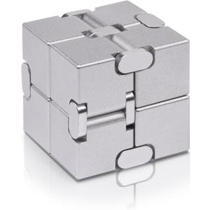 Fidget Cube New Version Fidget Finger Toys - Metal Infinity Cube Prime for Stress and Anxiety Relief/ADHD, Ultra Durable Sensory Gifts for Adults and Teens Kids