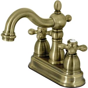 Kingston Brass KB1603AX 4 in. Centerset Bathroom Faucet, Antique Brass,4-Inch Center