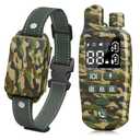Shock Collar for Dogs, 2 Dogs Training Collar, 4500 FT Waterproof Bark Collar, Rechargeable Electric Collar with Recording & Calling & Vibration & Shock for All Breeds (Camouflage 2 Pack)