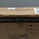 Vinyl Record Player with Speakers Vintage Turntable for Vinyls Records Belt-Driven Turn Table Support 3-Speed, Wireless Playback, Headphone, AUX-in, RCA Line LP Phonograph for Sound Enjoyment (Black)