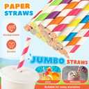 Havawish 100 Sets 16oz Disposable Paper Cups with Lids and Straws Go Coffee Cups Hot Cold Beverage Drinking Water Juice Coffee Hot Tea Shop Home Office Picnic Party Supplies