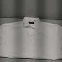 J.VER Men's Short Sleeve Dress Shirts Stretch Stain Shield Casual Button Down Shirts Solid Formal Shirt (Medium, White)