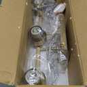 3-Light Bathroom Vanity Light, Modern Brushed Gold Wall Lights with Clear Glass Shades, Bathroom Wall Sconce Lamp for Mirror Living Room Bedroom Hallway