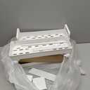 SOLEJAZZ Slim Rolling Storage Cart with Wheels 4 Tier Skinny Bathroom Storage Organizer Narrow Shelf Unit Thin Laundry Room Utility Cart for Bedside Kitchen Office Next to Fridge Small Places, White