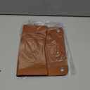 PU Leather Mail Holder Wall Mount Brown PU Leather Letter Holder Vintage Wall File Organizer 2 Ring Binder Hanging File Holder for Decor Storage Letter Postcards Bill Flowers Office Home