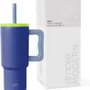 Simple Modern Kids 24 oz Tumbler with Handle and Silicone Straw Lid | Spill Proof and Leak Resistant | Reusable Stainless Steel Bottle | Gift for Kids Boys Girls | Trek Collection | Asteroid (Multi-Color: Asteroid)