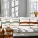 DUZXLCQ Throw Pillow Covers 18x18 Inch Pack of 2 Boho Decorative Pillow Cases Cushion Covers for Living Room Bedroom Couch Farmhouse Decorative Cushion Case Bohemian Home Decor Sage Green