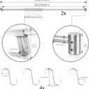 Audmore Kitchen Utensil Rack 2 Pack, 20.9 Inch Pots and Pans Hanging Rack Wall Mounted, 304 Stainless Steel Lid Cooking Utensil Hanger