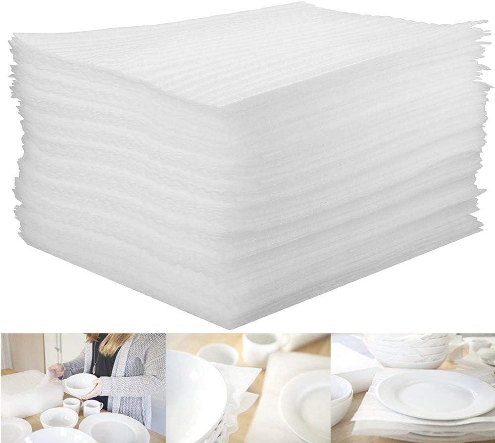 150 Sheets Packing Foam Sheets for Moving 10"x10" Cushion Foam Sheets for Packing Wrapping Fragiles, Packing Material for Moving Supplies, Alternative for Bubble Wrap