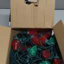 C9 LED Christmas Lights Outdoor,33 Feet 50 LED 8 Lighting Modes Waterproof Connectable Christmas String Lights for Outside Roofline Patio Home Xmas Decorations (Red & Green)