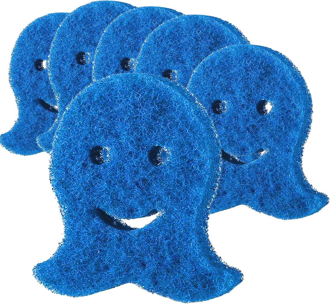 Pet Hair Remover for Laundry, 6PCS Reusable Dog & Cat Hair Remover Tool - Removes Pet Fur, Hair, Lint, Dander from Clothes &Washing Machine. (Blue, Octopus)