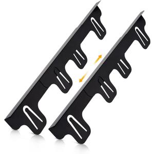 Stove Gap Covers Stainless Steel, Retractable Stove & Counter Gap Filler (13.8''27.5''), Width 1'', Heat Resistant Metal Guard Between Stove and Countertop, Black