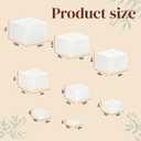 8 Pcs White Acrylic Buffet Risers, Food Display Stands for Buffet Table Party Catering Dessert Jewelry Collectibles, Acrylic Cube Nesting Boxes with Hollow Bottoms 8 Sizes (10"-9"-8"-7"-6"-5"-4"-3")