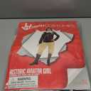 Morph Amelia Earhart Costume for Girls, Pilot Costume For Kids, Girl Aviator Costumes Historical Halloween Costumes For Girls (Large)