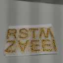 Locacrystal 34Pcs Rhinestone Letter Stickers Bling Glitter Alphabet A-Z Letters Self-Adhesive Crystal Rhinestones Word Sticker Iron on Letters for Clothing Art Crafts DIY Decors(Gold+White,2.24")