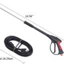 3000 PSI Pressure Washer Gun Power Washer Spray Gun Kit with Universal M22 Connector and 5 Quick Connect nozzles for Generac Briggs Craftsman, Style 1 3000psi M22-14mm + 26.2 Ft Hose + 5 Nozzle