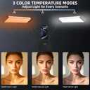 Tattoo Light, Dual Arms Lash Light with Tripod Stand & Phone Holder