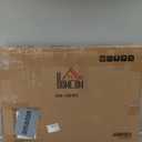 YITAHOME Small Solid Wood Top Kitchen Island Cart on Wheels with Storage, Rolling Portable Dining Room Serving Utility Carts Mobile Movable with 3 Drawers Cabinet, Oak & White