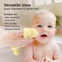 6-Pack Baby Washcloths Soft Absorbent Viscose from Bamboo Washcloths for Face, Body, Baby Towels for Newborn, Kids, Toddlers, Infant, Gentle on Sensitive Skin, 10x10 Reusable Face Towels (Sunshine)