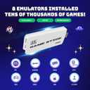 Boltz Retro Stick Gaming Stick Retro Gaming Console with 40,000+ Classic Video Games, 9 Emulators, 128GB Storage, Plug & Play 4K HDMI Output, Includes 2 Wireless 2.4GHz Controllers