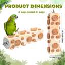 Skyygemm 2 Pieces Bird Chew Toy Wooden Foraging Toys for Birds Parrot Cork Stopper Toys Woodpecker Feeding Toy for Macaws, Small Parakeets, Conures, Budgies, Finches Conure Cockatiel