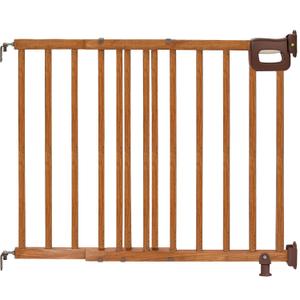 Ingenuity The Stairway 48W Series, 30'-48' Wide, 32" Tall, Baby Gate for Stairs with Door, Wood Safety Gate for Doorways and Stairways - Oak Wood