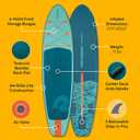 Retrospec Weekender Inflatable Stand Up Paddle Board Includes Paddle, Pump, and Accessories 106 Lightweight iSUP, Puncture Resistant Inflatable Paddle Board for Adults