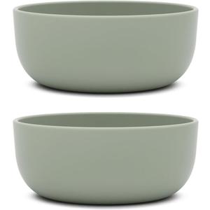 Lalo 2 Pack Silicone Bowls with Rigid Core - Non-toxic Grade Silicone Bowls for Toddlers and Kids Ages 12 Months+, BPA-Free, Dishwasher Safe, Non-suction