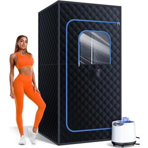 Portable Steam Sauna, 71 in Sauna Tent, 1200W 3L, Light Blue Black
Fast, even steam, spacious comfort and automatic safety shutoff