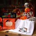 3 Pcs Halloween Hand Towels for Bathroom Decorative Embroidered Boo Pumpkin Bat Bath Towel Halloween Cotton Towel Decor for Bathroom Drying Cleaning Cooking Gift 29 x 14 Inch