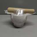 HPYNPES Mortar and Pestle Set- Ceramic Kitchen Mortar and Pestle for Spices, Herbs & More- Durable Mortar with Anti-Slip Base and Sturdy Wooden Pestle with Finest Grinding Ability- 2.6 Cups Capacity