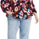 City Chic Women's Plus Size Top - Poppy Print