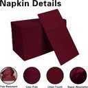 Dark Burgundy Napkins Hand Towels Disposable, Linen Feel Dinner Napkins with Prefolded Built-in Flatware Pocket, Guest Paper Hand Towels For Wedding, Dinner Or Party (16x16in, 50Pack