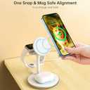 XooFly 3 in 1 Wireless Charging Station for Apple Devices, Fast Wireless Mag-Safe Charger Stand with 20W Adapter for iPhone 17 16 15 14 13 12 Pro Max/Air/Plus/Pro,iWatch,AirPods-Gift for Wife&Husband