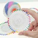 Straight Pins Sewing Set, 2 Rolls of 480pcs Each, Multi-Color Pins for Fabric, Hijab Pins & Backpack Sewing for Christmas & Other Crafts Making 960pcs
