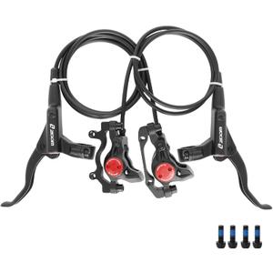 Zoom HB875 Hydraulic Disc Brakes Set, Black, Mountain Bike Left Front 850mm Right Rear 1450mm, Suitable for Mountain Bikes and Fat Bikes