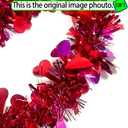 33 Ft Valentines Tinsel Garland Valentines Day Red & Rose Shiny Thick Metallic Heart Garland Valentine's Day Decorations for Valentine Home Indoor Outdoor Anniversary Wedding Hanging Decor Supplies