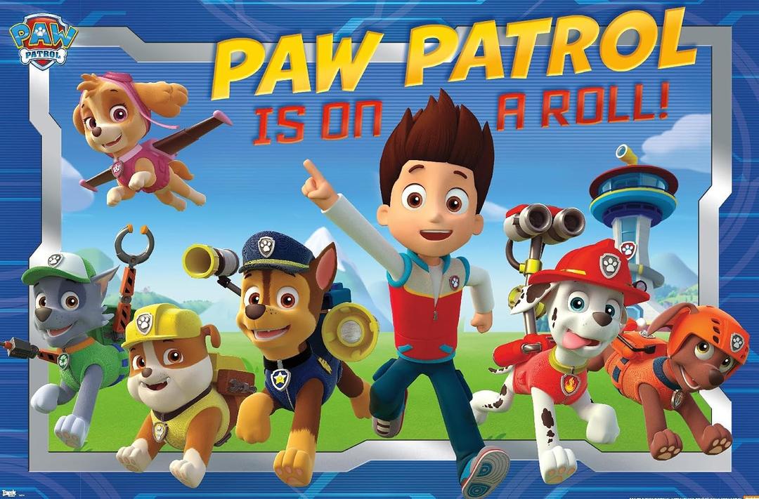 Trends International Nickelodeon Paw Patrol Crew Wall Poster 22.375" x 34", 34"L x 22.4"W