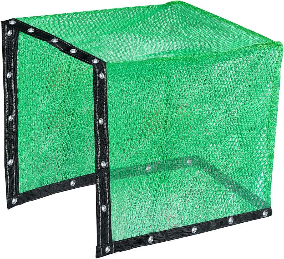 Aoneky Golf Cage Net Replacement 10x10x10ft - Heavy Duty HDPE Practice Hitting Net Only, UV Resistant for Outdoor/Indoor Use, Fits Conduit Frame (Net Only - No Frame/Poles Included)