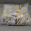 FMFUNCTEX 100% Blackout Yellow on White Tree Curtains for Bedroom, Curtains 84 Inches Long Branch Curtain Panels for Living Room, Room Darkening Thermal Insulated Window Drapes, Grommet Top 2 Panels