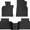All Weather Floor Mats Custom Fit for Toyota Camry 2018-2024 Waterproof Heavy Duty Anti-Slip Car Mats, 1st & 2nd Row Full Black