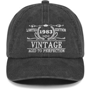 Birthday Gifts for Him Her, Unique Gifts for for Men Women, Vintage Hat (01.black)