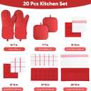 Silicone Oven Mitts Pot Holder Kitchen-Towels100% Cotton Dish Towels for Kitchen,Super Soft and Absorbent Kitchen Hand Towels/Tea Towels.Pot Holder,Oven Mitt Heat Resistant,Silicone Grip,Gift Set