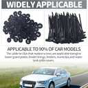 Pakalife 100 Pcs Nylon Universal Cable Tie BuckleHeavy Duty Black Zip Ties with Pin&Button Design,Plastic Cable Tie for Car Body Fasteners,Twist Ties For Car Auto Fixing,Home Improvement(100Pcs)